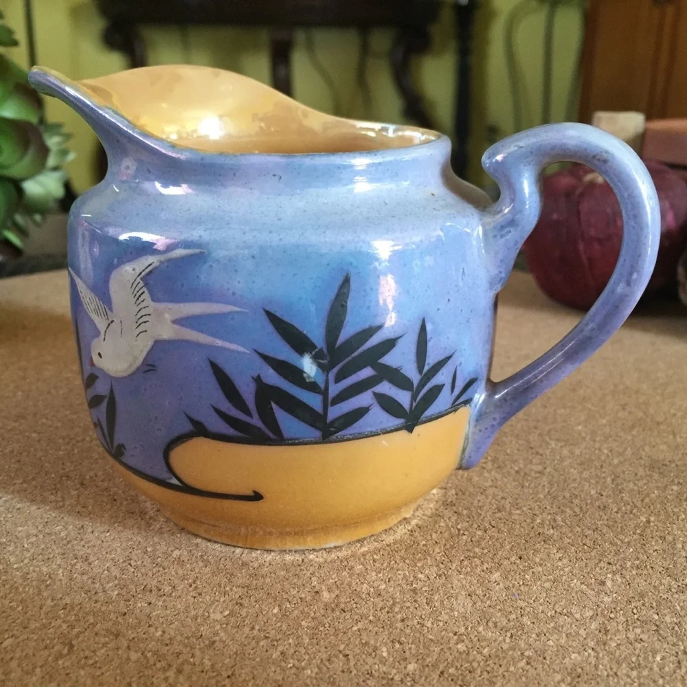 1950s Blue Lusterware Creamer